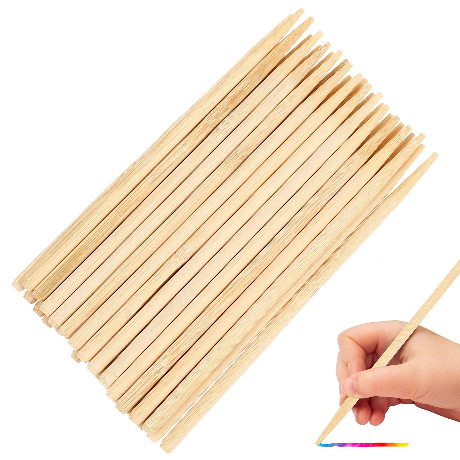 Woodworking For Kids - 30 szt. Drewniane malowanie zarysowania bambusowy