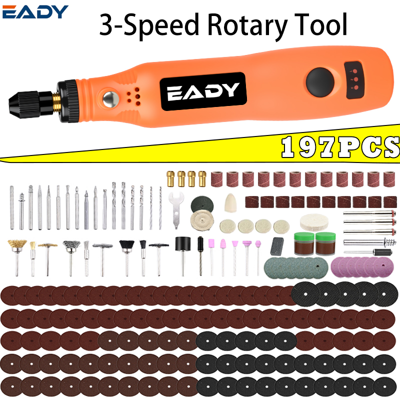 Woodworking Shops - Zestaw bezprzewodowych narzędzi obrotowych USB –