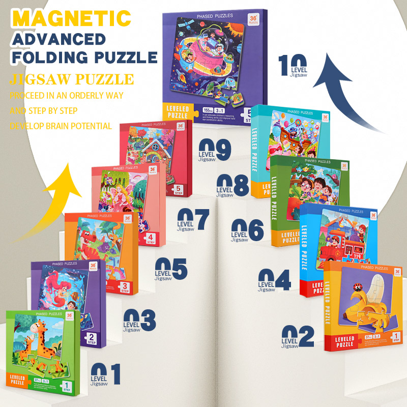 Woodworking For Kids - Magnetyczne drewniane puzzle dla dzieci z