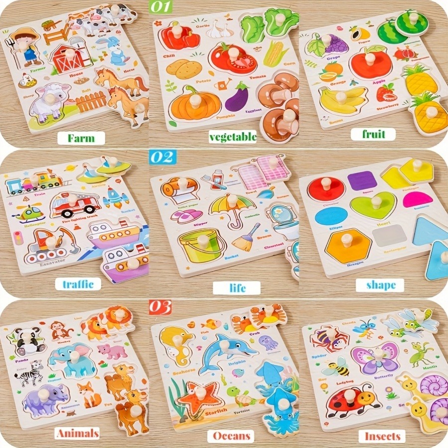 3 szt. Drewniane puzzle z kołk – Woodworking For Kids recenzja i cena