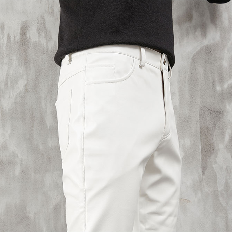 Męskie spodnie skórzane Skinny – Woodworking Brand recenzja i cena