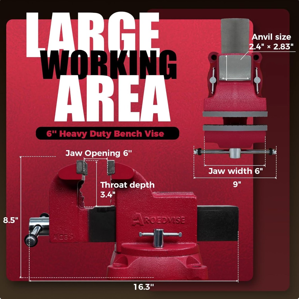 Mocne imadło stołowe z obrotow – Woodworking Vise recenzja i cena